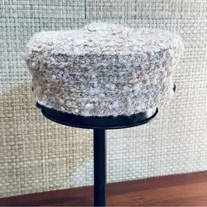 ?HP?VTG Neutral Boucle Cadet Cap by Nine West OS Vintage | Accessories | Hpvtg Neutral Boucle Cadet Cap By  main image 2